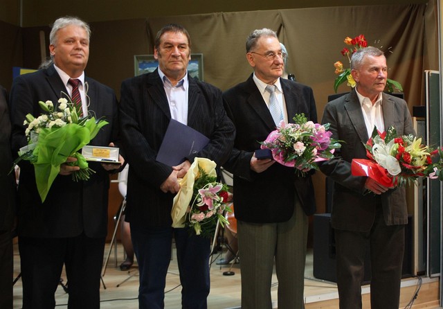 Od lewej: Józef Tadla, Ryszard Kulman, Mieczysław A. Łyp, Ryszard Zatorski